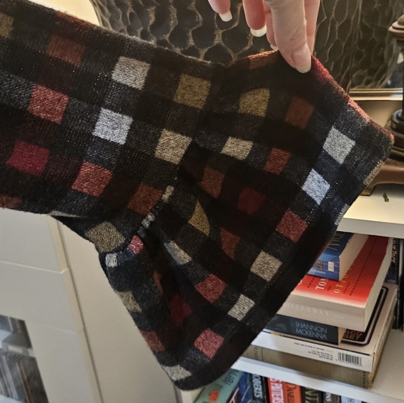 Ces Femme bell sleeved plaid blouse. Large. - Picture 3 of 4